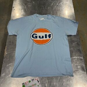 Vintage Hunziker Gulf Men’s Blue T-Shirt (Size L)